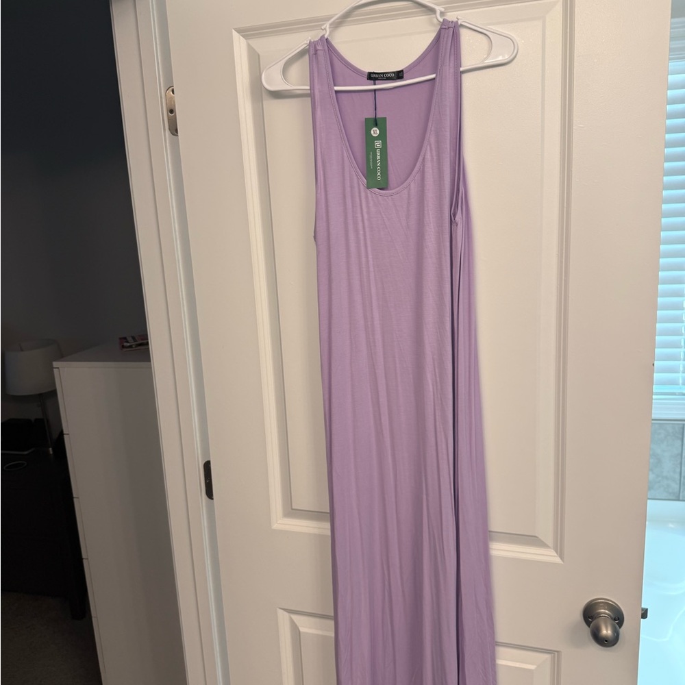 Women’s Sleeveless Maxi Dress in Lavender by Urban Coco